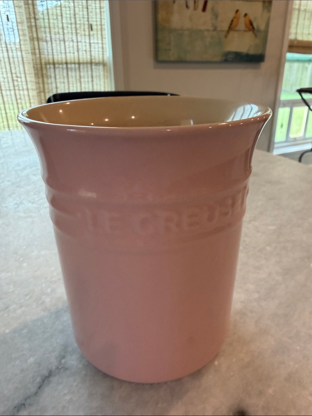 Le Creuset Pink Stoneware Crock Vase